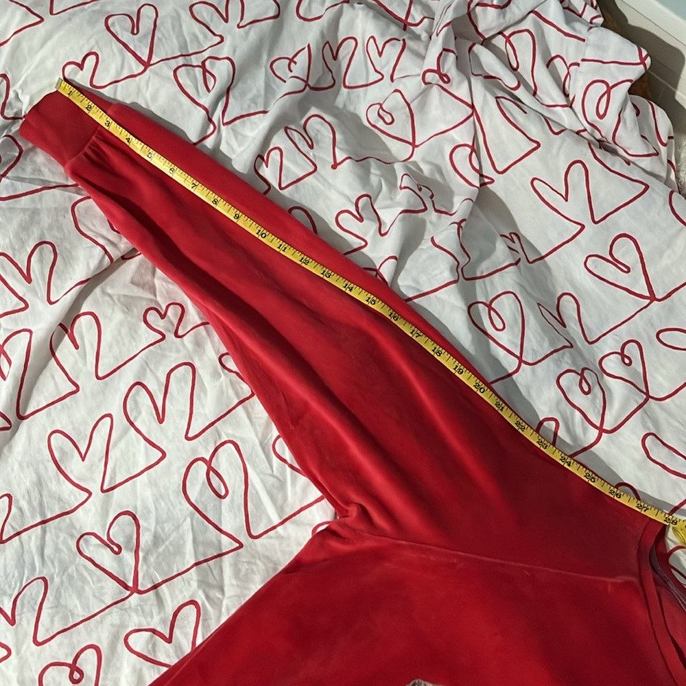 Wildfox diamond red velour oversized crewneck sweater - Picture 4 of 6
